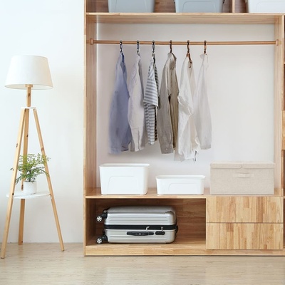 VidaXL Úložný box textil 50 x 30 x 25 cm krémový