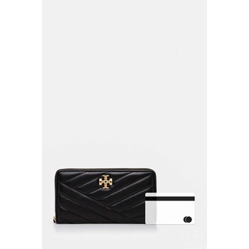Tory Burch Портмоне Tory Burch Kira Chevron дамски в черно 90348 (90348.001)