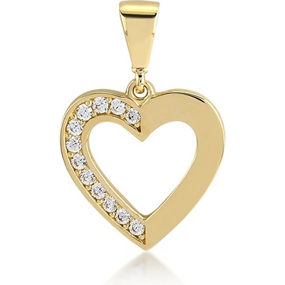 Lillian Vassago Zlatý přívěsek se zirkony Srdíčko LLV11 GP078Y