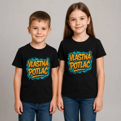 Handel detské tričko s vlastnou potlačou čierna