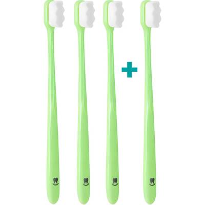 Nanosmile Ultrajemný zubní kartáček Green 4 ks