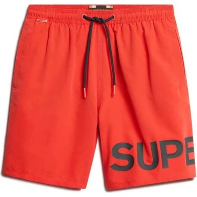 Superdry Бански гащета Superdry Graphic 17´´ swimming shorts - Orange (Drop Kick Red)