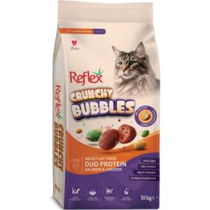 Lider Pet Food Crunchy Duo Protein Salmon and Chicken - Пълноценна храна за израснали котки от всички породи със Сьомга и Пиле 10кг