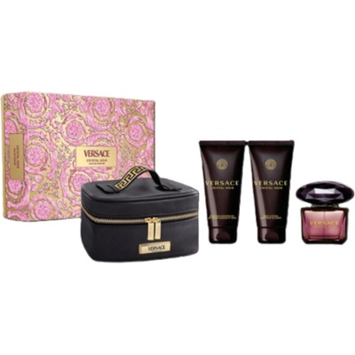 Versace Crystal Noir dámská EDP 90 ml + sprchový gel 100 ml + tělové mléko 100 ml + kosmetická taštička dárková sada