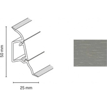 Döllken SLK 50 W146 soklová lišta šedá 2,5 m
