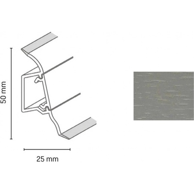 Döllken SLK 50 W146 soklová lišta šedá 2,5 m – Zbozi.Blesk.cz