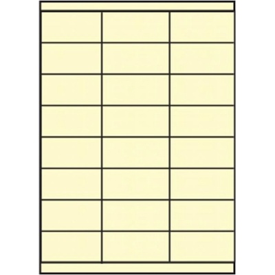 Etikety farebné 70x37mm APLI A4 20 hárkov krémové