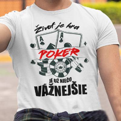 Tričko s potlačou Život je hra biela