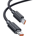 Mcdodo Кабел за данни - Mcdodo (CA-3670) - Type-C → Type-C, прозрачен дизайн, 100W, 5A, 1.2m - Черен