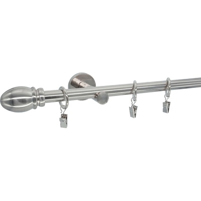 KovovégarnýžeCZ Solia modern 19 mm Jednořadá Kroužky s žabkou nerez 180 cm