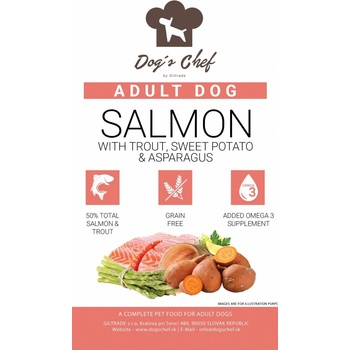 Dog's Chef Salmon & Trout With Sweet Potato and Asparagus Adult 15 kg