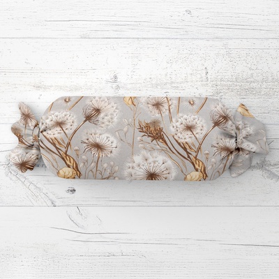 Biante Vankúš valec bonbon Sandra SA-517 Jesenné púpavy na sivom 15x40