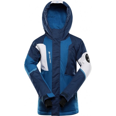 ALPINE PRO DEARO Modrá/Tyrkysovo modrá DETSKÁ LYŽIARSKA BUNDA S MEMBRÁNOU PTX SNOW