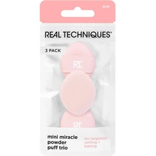 Real Techniques Mini Miracle Powder Puff mini labutěnky na pudrové produkty 1 balení růžová