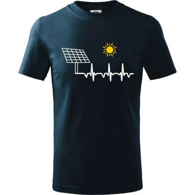 Ekg Fotovoltaická elektráreň tričko detské tmavomodrá
