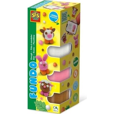 FunDo plastelína hospodářská zvířata 3x90g-1x40g