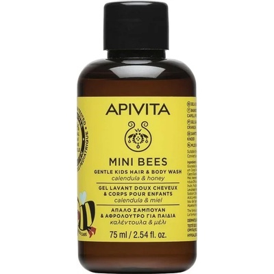 APIVITA Детски шампоан-душ гел с Невен и Мед, Apivita Mini Bees Gentle Kids Hair & Body Wash 75ml