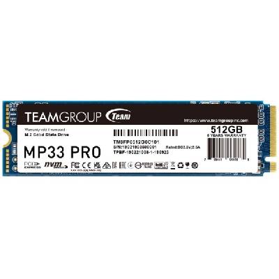 Team Group MP33 PRO, 512 GB, M. 2 2280, PCI Express 3.0 x4, 3500 MB/s, S. M. A. R. T (TM8FPD512G0C101)
