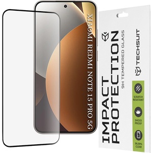 Techsuit Стъклен протектор за Xiaomi Redmi Note 15 Pro 5G - Techsuit 111D Full Cover - Черен