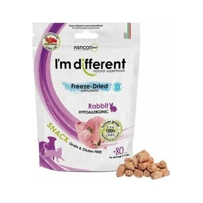 I´M DIFFERENT SNACK králik mrazom sušený pamlsok 30 g