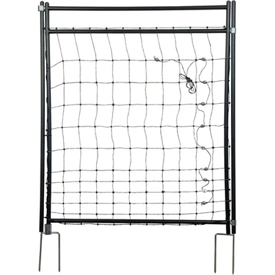 Branka k síti pro elektrický ohradník, výška 110 cm, šířka 86 cm, kabel pro podzemní propojení