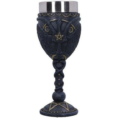 Kalich Nemesis Now Baphomet, pryskyřice, s vložkou z nerezové oceli, 23 cm, černý