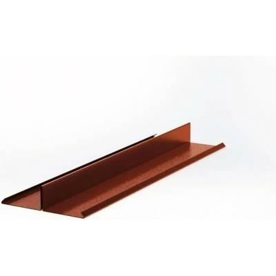 Rozdělovací lišta r.š.250mm pozink Lakovaný RAL 8004 cihlová s folií dl.2m