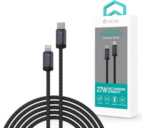 Devia EC645 PD USB-C Lightning 1m černý