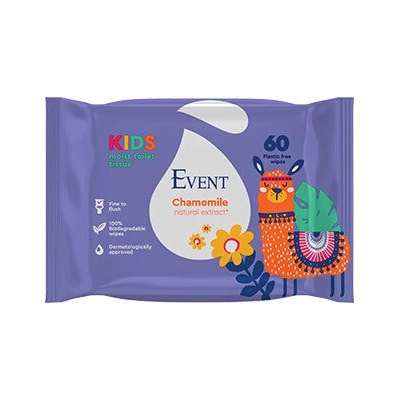 EVENT Влажна тоалетна хартия за деца с екстракт от лайка (е423828)