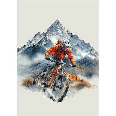 Takoy Panel na ušití deky Wellsoft fleece 140x200 cyklista v horách
