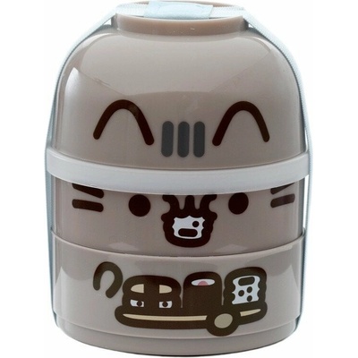 Svačinový box se dvěma patry Bento - Kočka Pusheen