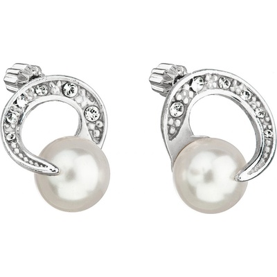 Pavona pecka s perlou Swarovski bílé kulaté 31239.1