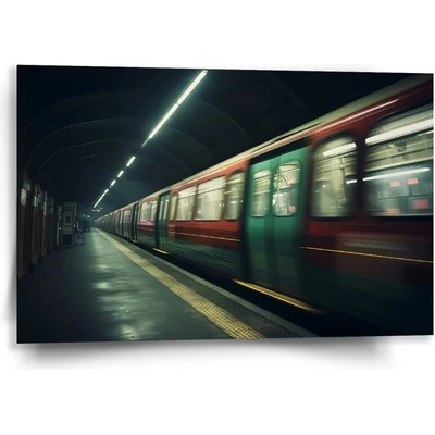 Sablio Obraz Metro na tmavej stanici - 60x40 cm
