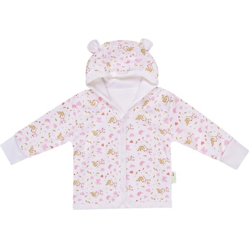 Bio Baby Памучно палтенце с ушички Bio Baby - 74 cm, 6-9 месеца, розово-кафяво (97220303)