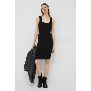 Calvin Klein Рокля Calvin Klein в черно среднодълъг модел с кройка по тялото (K20K205447.PPYX)