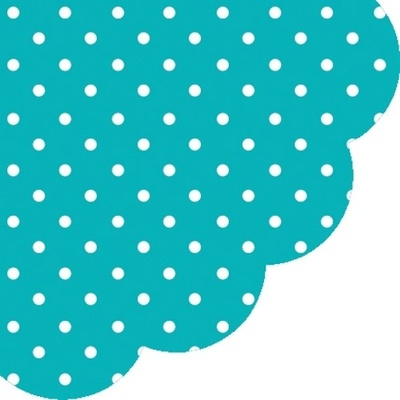 PAW servítky R 32cm Dots Turquoise
