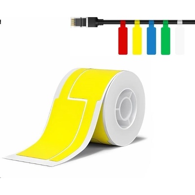 NIIMBOT 1EA01174201, 25x76mm, 200 бр, жълт самозалепващи се етикети за кабели (1EA01174201)