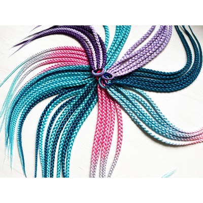 Barevné copánky na gumičce - na zakázku – Zboží Mobilmania