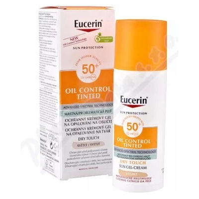 Eucerin Sun ochranný krémový gél SPF50+ tónovací light 50 ml