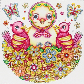 Image 1 of Диамантен Гоблен "Пиленца" - 24 x 34 см, Специални мъниста
