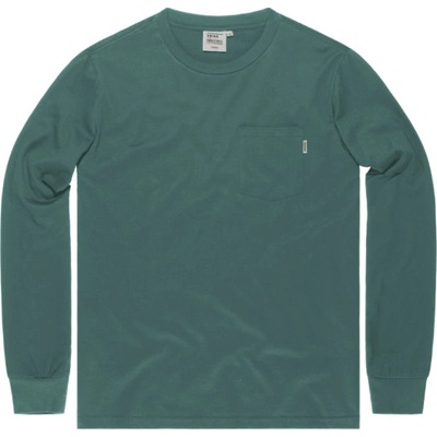Vintage Industries tričko s dlouhým rukávem Grant pocket ocean blue
