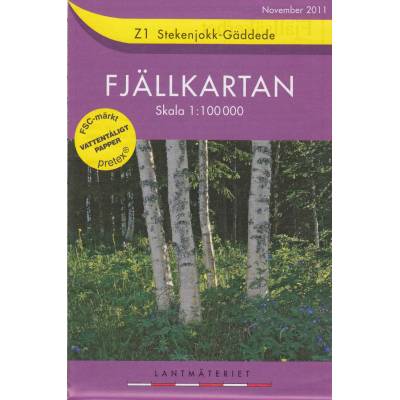 Stekenjokk, Gäddede Z1 1:100t turistická mapa (Švédsko)