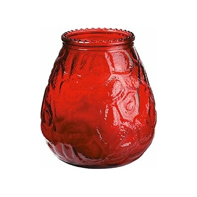 SAHM Sviečka 100x100mm sklo VENEZIA RED - 6ks / bal 100025283