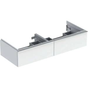 Geberit iCon - Шкаф за мивка 118x25x48 cm, 2 чекмеджета, гланцово бяло 502.314. 01.2 (502.314.01.2)