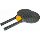 Soft tenis plast černý+míček 53cm v síťce