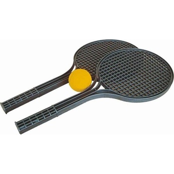 Soft tenis plast černý+míček 53cm v síťce