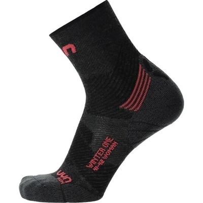 UYN WOMAN RUN WINTER ONE SOCKS Anthracite/Pink