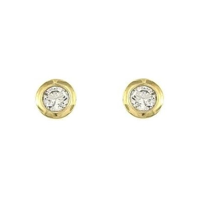 Infinitysilver stříbrné pozlacené náušnice se zirkonem 436658G