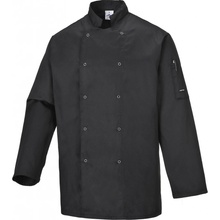 Portwest Suffolk Chefs C833 dlhý rukáv čierny XXL