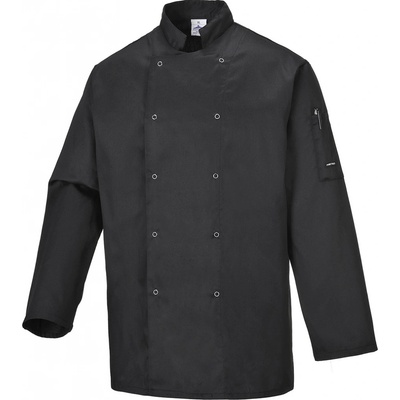 Portwest Suffolk Chefs C833 dlhý rukáv čierny XXL